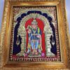 Murugan Tanjore Painting with Framed, Palani Murugan, 22K Gold, Teakwood Framed Painting, Pooja Room Décor, Ready to Ship