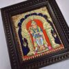 Murugan Tanjore Painting with Framed, Palani Murugan, 22K Gold, Teakwood Framed Painting, Pooja Room Décor, Ready to Ship