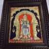 Murugan Tanjore Painting with Framed, Palani Murugan, 22K Gold, Teakwood Framed Painting, Pooja Room Décor, Ready to Ship