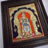 Murugan Tanjore Painting with Framed, Palani Murugan, 22K Gold, Teakwood Framed Painting, Pooja Room Décor, Ready to Ship