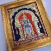 Murugan Tanjore Painting with Framed, Palani Murugan, 22K Gold, Teakwood Framed Painting, Pooja Room Décor, Ready to Ship