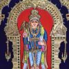 Murugan Tanjore Painting with Framed, Palani Murugan, 22K Gold, Teakwood Framed Painting, Pooja Room Décor, Ready to Ship