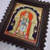 Murugan Tanjore Painting with Framed, Palani Murugan, 22K Gold, Teakwood Framed Painting, Pooja Room Décor, Ready to Ship