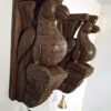 Wooden Wall Bracket Peacock Pair