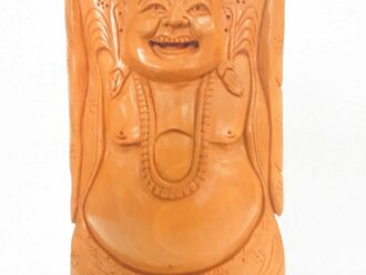 Wooden Laughing Buddha Statue for Home