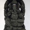 Beautifully carved 18 inch wooden Ganesh sculpture by JLine Arts, ideal as a divine Ganapathi home decor piece or sacred pooja room figurine. This handcrafted Vinayaka statue is ready to ship.
