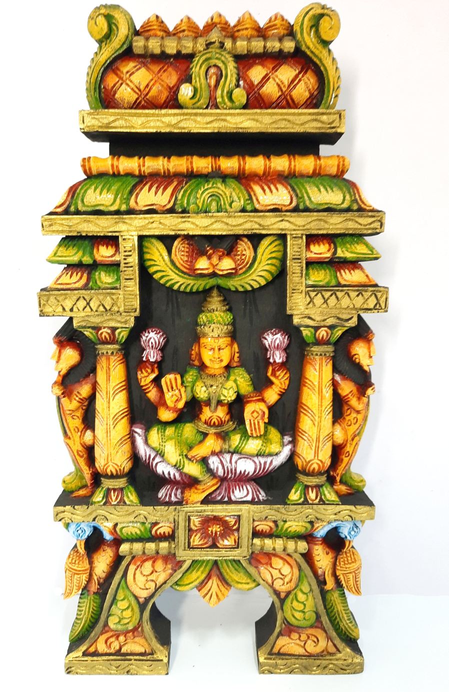 Wooden Lakshmi Wall Panel