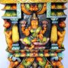 Lakshmi Statue Kavadi Wall Panel Solid Wood Handmade Laxmi Wall Hanging Sculpture Home Temple Gopuram Pooja Decor Ready for Shipping