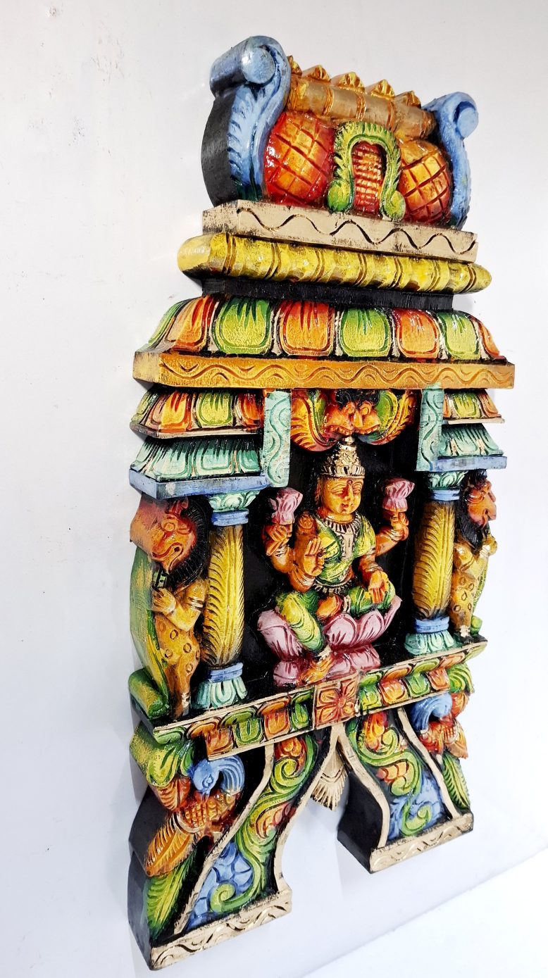 Wooden Lakshmi Wall Panel