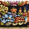 Wooden Vishnu Lakshmi Wall Panel