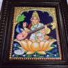 Saraswathi Tanjore Painting with Frame 15x13 Inch 22 Karat Gold Foils Quality Teakwood Framed Pooja Room Decor Ready for Shipping