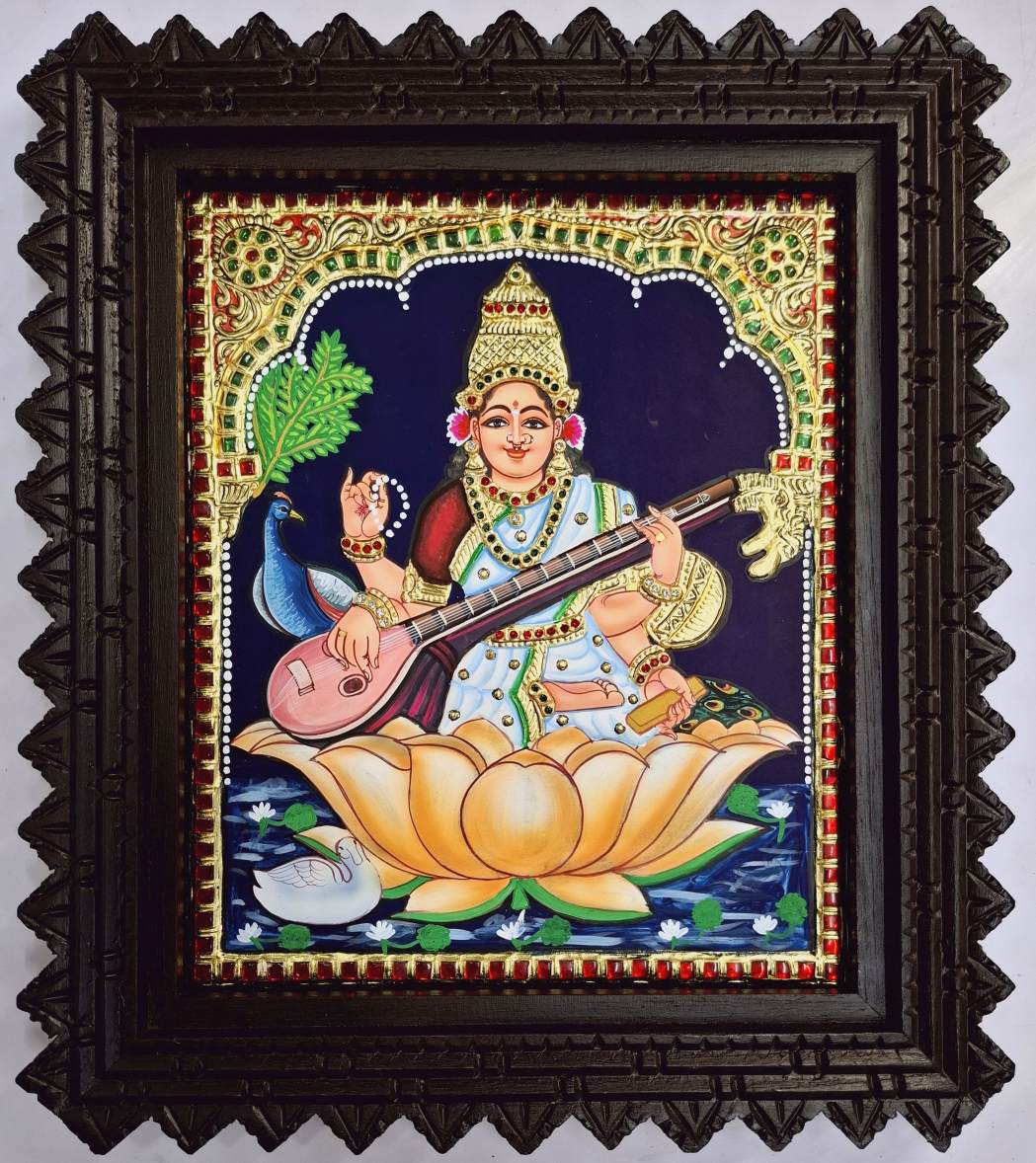 Saraswathi Tanjore Painting