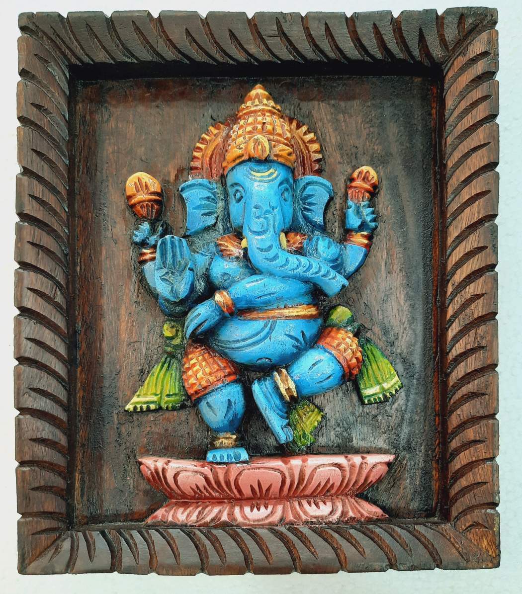 Ganesha Wooden Wall Panel