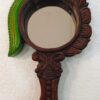 Wooden Parrot Wall Mirror