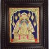 15"x13" Karpaga Ganesha Tanjore Painting with Teak Wood Frame, 22K Gold Foil, Indian Artwork, Gift Size, Ready to Ship