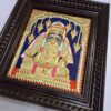 15"x13" Karpaga Ganesha Tanjore Painting with Teak Wood Frame, 22K Gold Foil, Indian Artwork, Gift Size, Ready to Ship