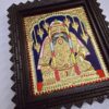 15"x13" Karpaga Ganesha Tanjore Painting with Teak Wood Frame, 22K Gold Foil, Indian Artwork, Gift Size, Ready to Ship