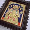 15"x13" Karpaga Ganesha Tanjore Painting with Teak Wood Frame, 22K Gold Foil, Indian Artwork, Gift Size, Ready to Ship