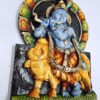 Krishna Wooden Wall Panel