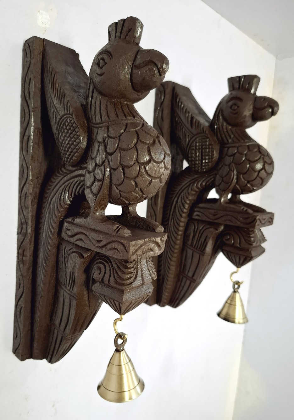 Peacock Wall Bracket Pair