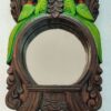 Wooden Parrot Wall Mirror