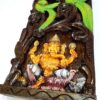 Ganesha Wall Hanging, Handmade Ganesh Statue Hindu God, Wooden Sculpture Parrot Pair, Garden Temple Livingroom, Wall Decor, Fast Shipping