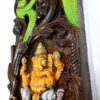 Ganesha Wall Hanging, Handmade Ganesh Statue Hindu God, Wooden Sculpture Parrot Pair, Garden Temple Livingroom, Wall Decor, Fast Shipping