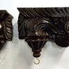 Wooden Wall Bracket Bodhil Small with Brass Bells Vintage Style Corbels Entrance Wall Décor Solid Wood  Handmade 2 Pcs Ready to Ship Global Shipping