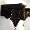 Wooden Wall Bracket Bodhil Small with Brass Bells Vintage Style Corbels Entrance Wall Décor Solid Wood  Handmade 2 Pcs Ready to Ship Global Shipping