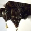 Wooden Wall Bracket Bodhil Small with Brass Bells Vintage Style Corbels Entrance Wall Décor Solid Wood  Handmade 2 Pcs Ready to Ship Global Shipping