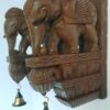 Wooden Elephant Wall Bracket Pair