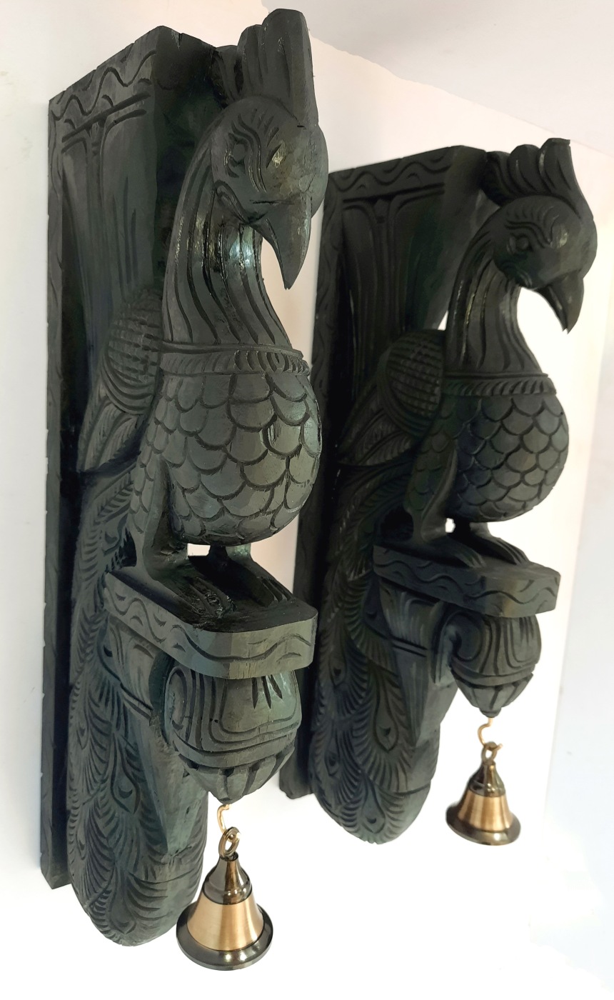 Peacock Wall Bracket Pair