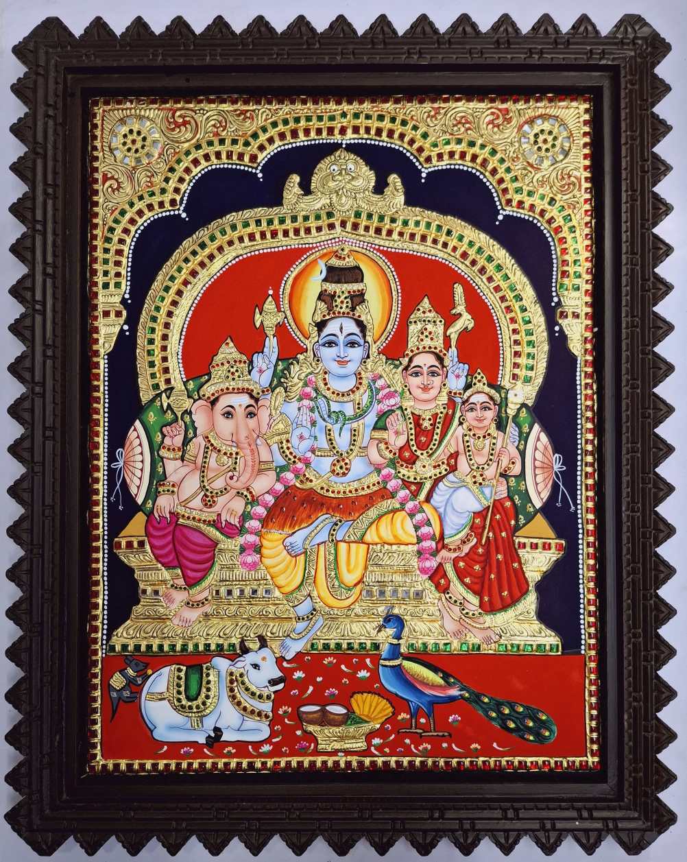 Shiva Family Tanjore Painting