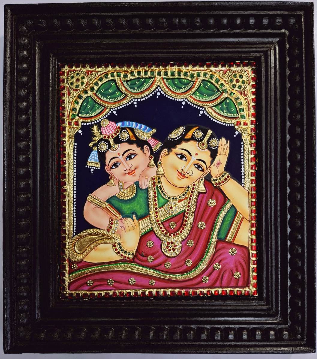 Yashodha Krishna Tanjore Painting