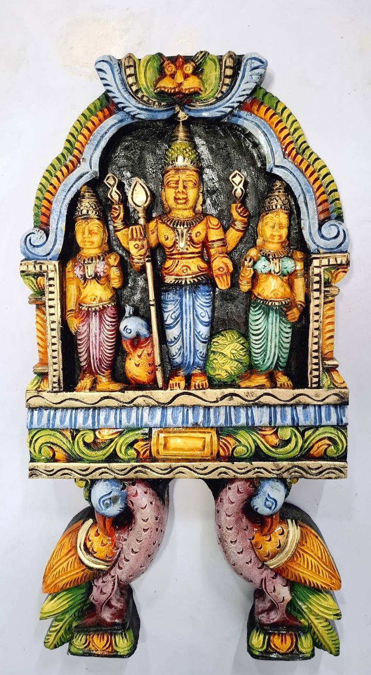 Wooden Murugan Wall Panel