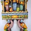 Lord Murugan Statue Kartikeya Sculpture Subrahmanya Figurine Kavadi Wall Panel Wooden Sculpture Temple Gopuram Home Decor Ready to Ship