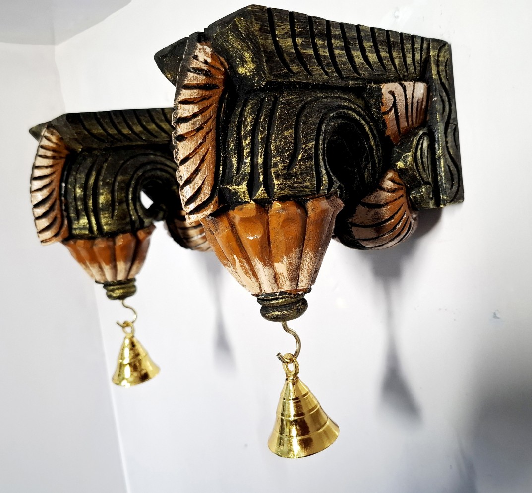 wooden wall bracket corbel pair