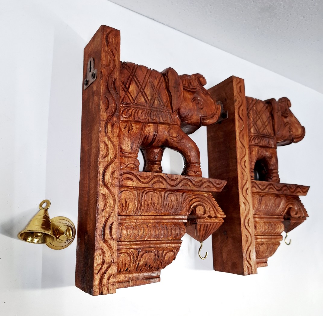 wood elephant wall brackets