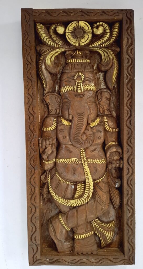 Ganesha Wall Panel Buy Wooden Sculpture JLine Arts