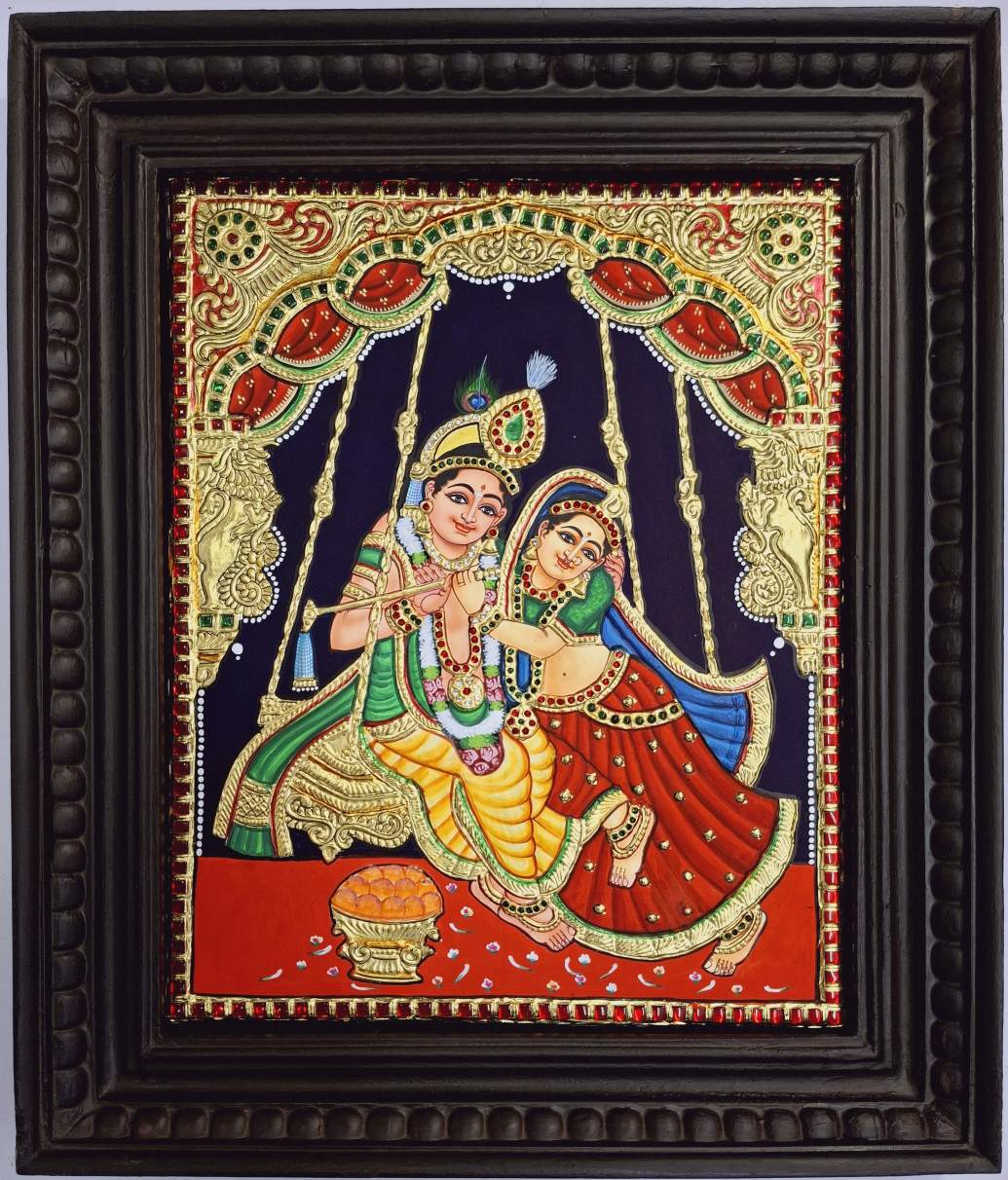 Radha Krishna Tanjore Painting