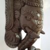 Wooden Elephant Head Big Corbel with Quality Brass Bell Wooden Wall Hanging Indian Wood Carving Home Decor Vintage Style Ready to Ship