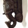 Wooden Elephant Head Big Corbel with Quality Brass Bell Wooden Wall Hanging Indian Wood Carving Home Decor Vintage Style Ready to Ship