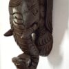 Wooden Elephant Head Big Corbel with Quality Brass Bell Wooden Wall Hanging Indian Wood Carving Home Decor Vintage Style Ready to Ship