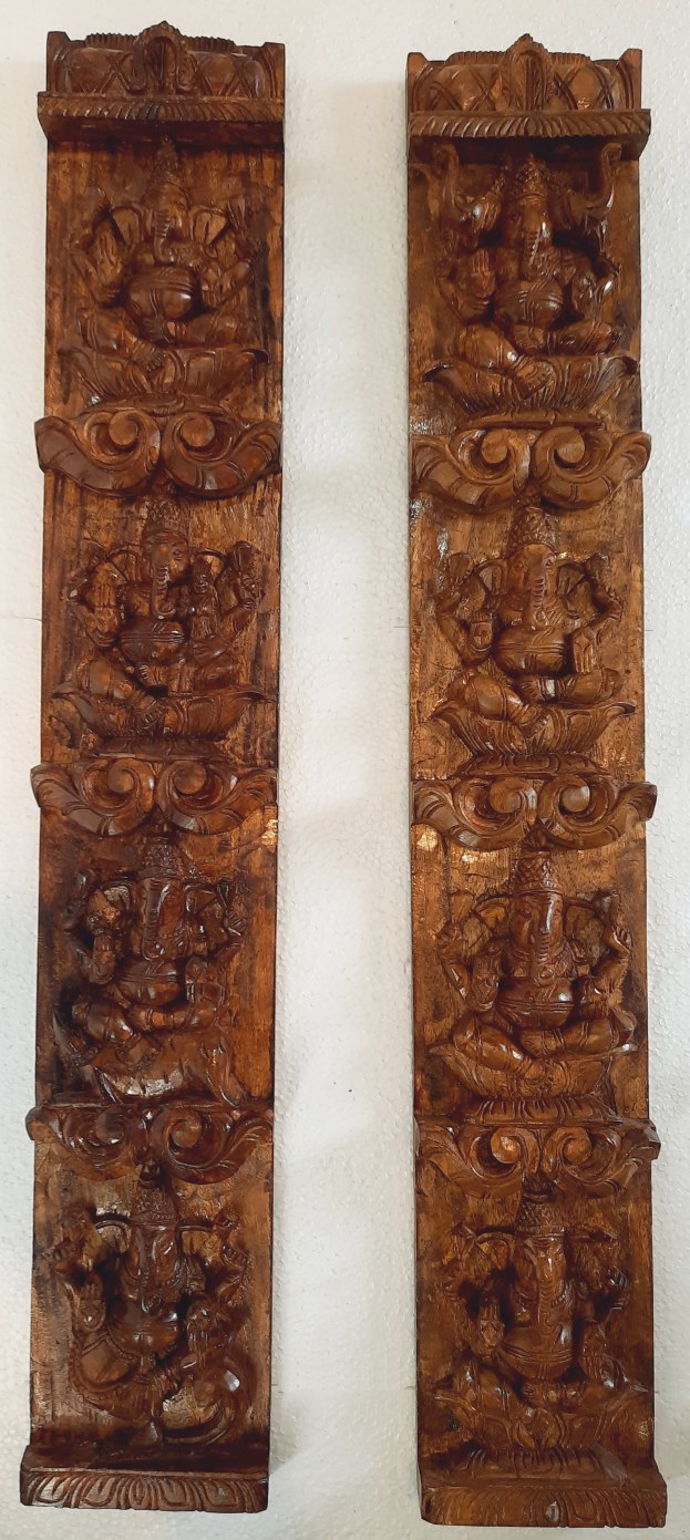 Ganesha Wooden Wall Panel