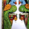 Wooden Wall Bracket Peacock 18 inch Pair Brass Bells Bird Pair Corbel Multi-Color Door Entrance Wall Décor Wall Hanging Corbel 2 pc Ready to Ship