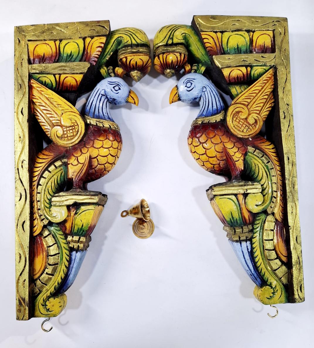 Peacock Wooden Wall Bracket