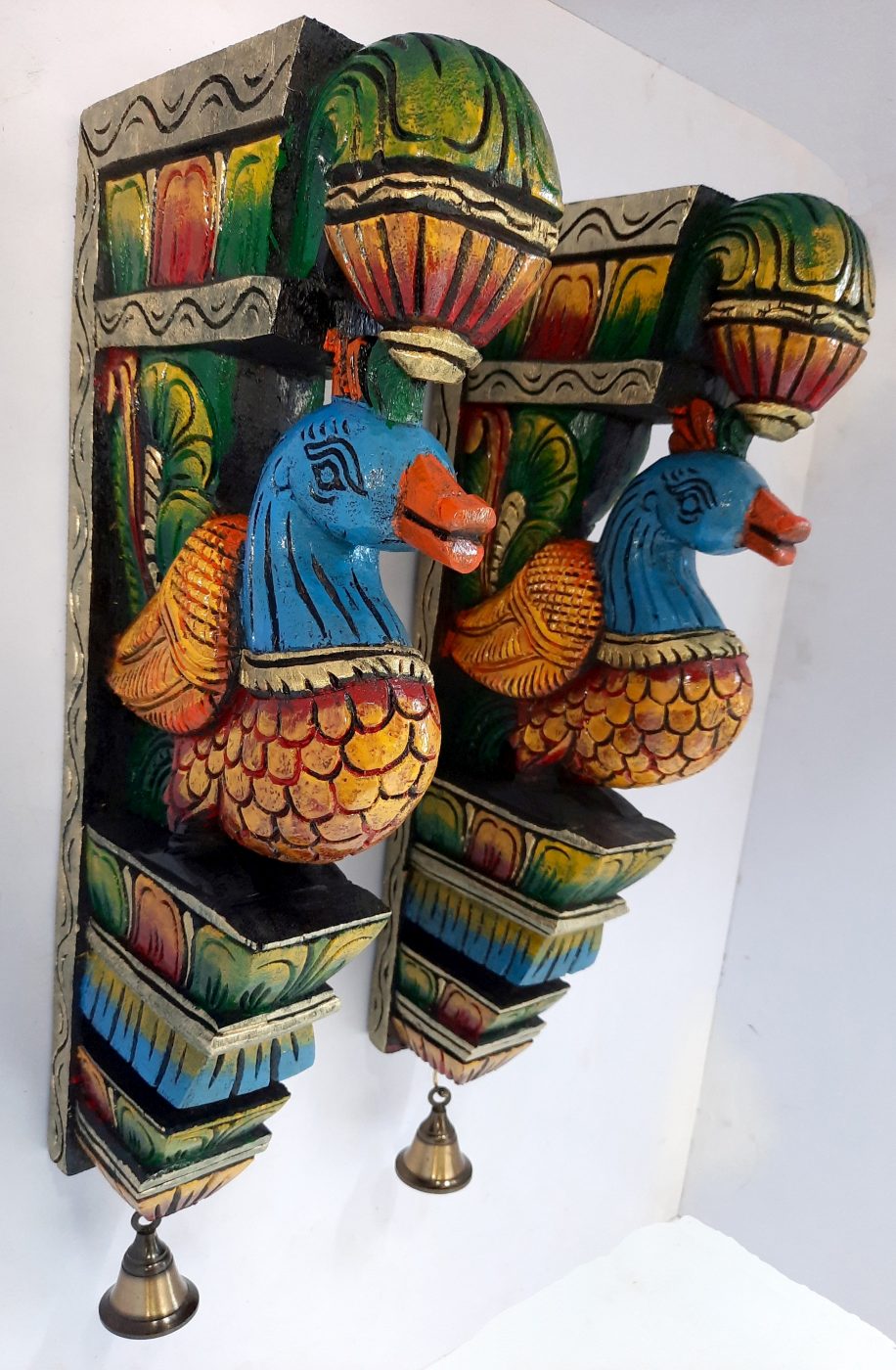 Peacock Wall Bracket Pair