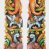 Elephant with Bird Wooden Wall Panel
