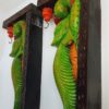 Wooden Parrot Wall Bracket Pair