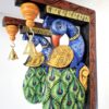 Wooden Peacock Wall Bracket Pair